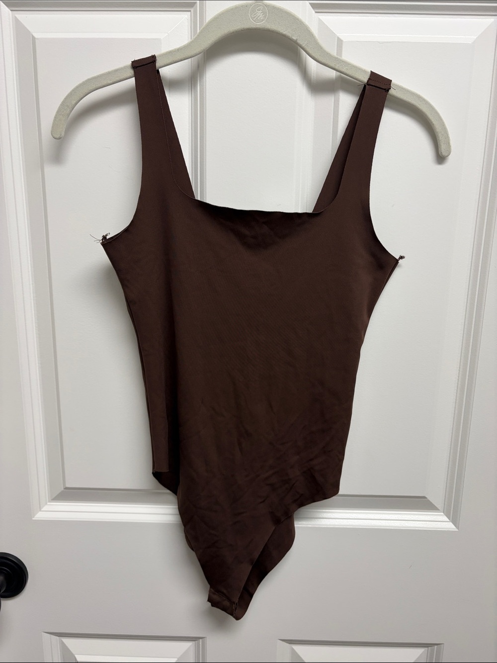 Zara Women’s Brown Square Neck Bodysuit - small